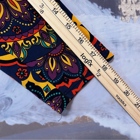 TIANA B. Slinky Liquid Knit Midi Dress Women S Paisley BOHO Drop Cowl Neck Retro - Picture 14 of 14